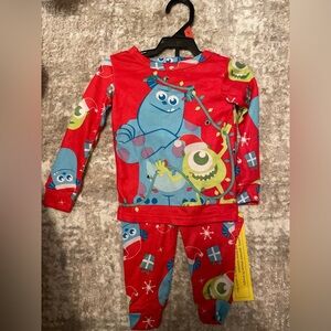 Pixar Playful Monster Kids Pajama Long Sleeve Set - Red and Blue size 3T-NWT